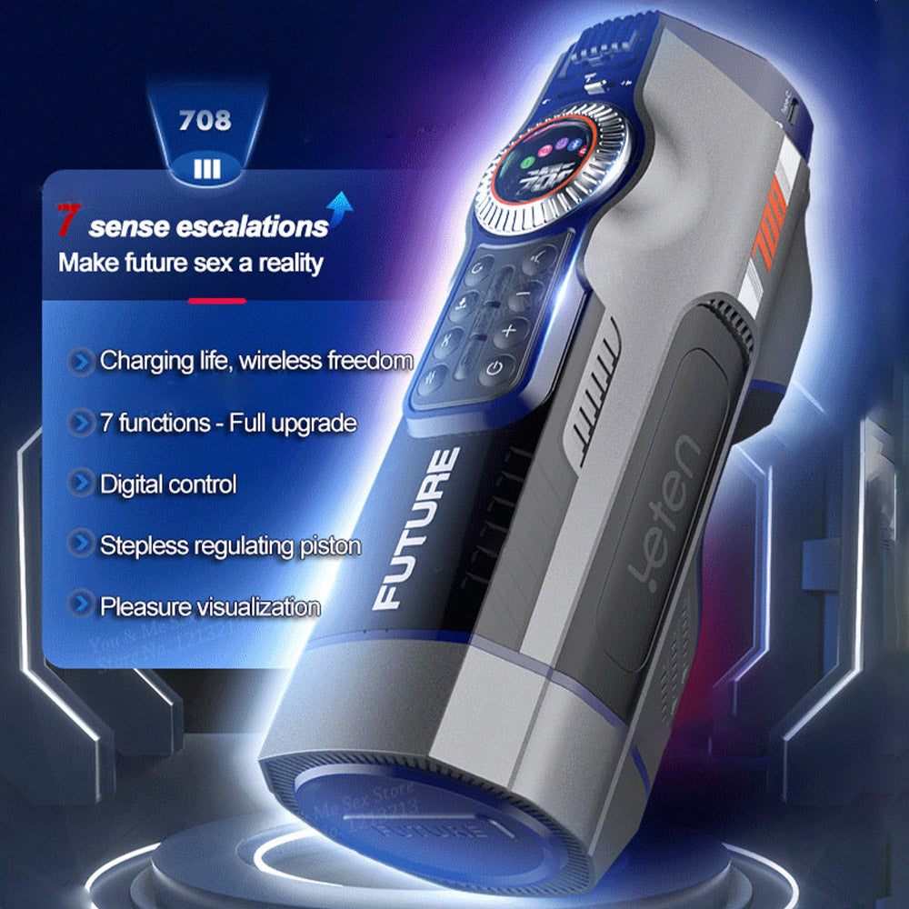 10 Modes de Chauffage X T7 Coupe Masturbateur Automatique Avec Contrôle Bluetooth et écran LED