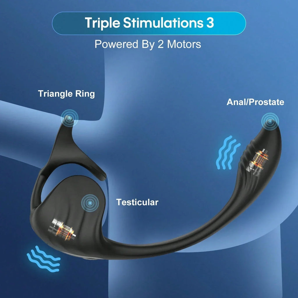 Anneau De Cock Avec Stimulateur Clitoridien, 10 Modes De Vibration, Anneau De Pénis En Silicone Médical Étanche Pour Hommes, Jouets Sexuels Pour Couples Adultes