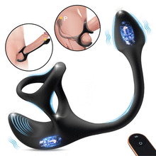 Charger l'image dans la galerie, Plug anal Stimulateur vibrant à balle avec cockring
