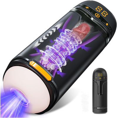 Masturbateur électrique à pompe à vide avec 10 modes de poussée, rotation, vibration et succion