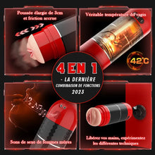Charger l'image dans la galerie, TANK 4 en 1 Masturbateur Cup, 7 mouvements de va-et-vient, chauffage intégré, voix féminine amovible