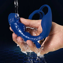 Charger l'image dans la galerie, Blue Wing Double anneau pénien et masseur de prostate avec 9 vibrations