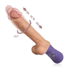 Charger l'image dans la galerie, Gode dildo réaliste 3 en 1 avec 6 modes télescopiques et 10 modes de vibration, Avirobta