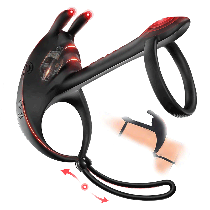 Anneau vibrant, jouet sexuel pour couples, double anneau de pénis extrême, anneau testiculaire, jouet sexuel, anneau en