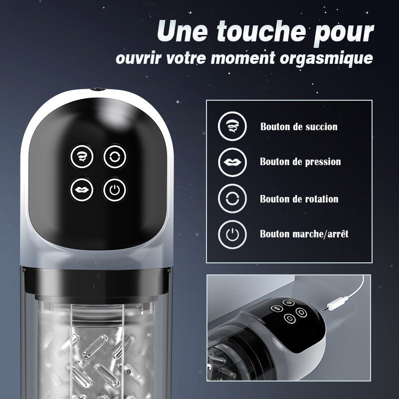 7 Suceur SPA double température Agrandisseur d'os 7 Massage rotatif à 360° Masturbateur