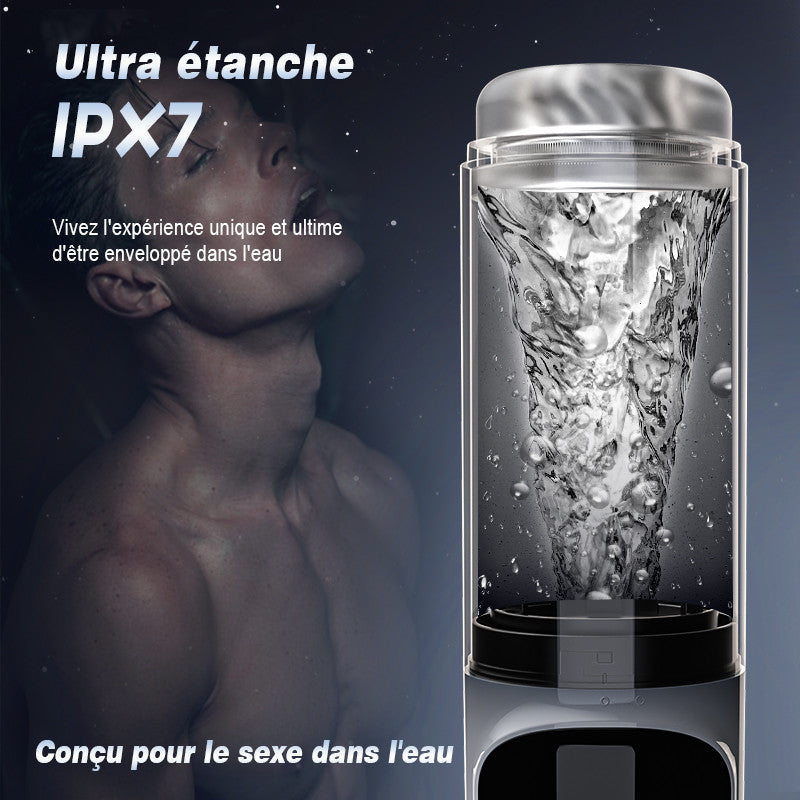 7 Suceur SPA double température Agrandisseur d'os 7 Massage rotatif à 360° Masturbateur
