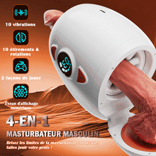 Charger l'image dans la galerie, Explorateur-Innovative Pleasure Masturbateur électrique à double entrée Massage des testicul