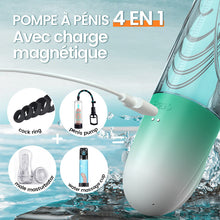 Charger l'image dans la galerie, Green Pioneer - Pompe à pénis à eau avec écran LCD, 4 niveaux de pression et 9