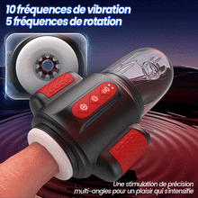 Charger l'image dans la galerie, Storm Vortex – Pulvérisation d’eau à 5 fréquences + Vibration à 10 fréquences + Rotation à 5 fréquences, Double stimulat