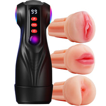 Charger l'image dans la galerie, Daphne - Pompe à Penis avec 3 Manches Interchangeables, Chatte de Poche, 9 Modes de Succion &amp; 9 Mod
