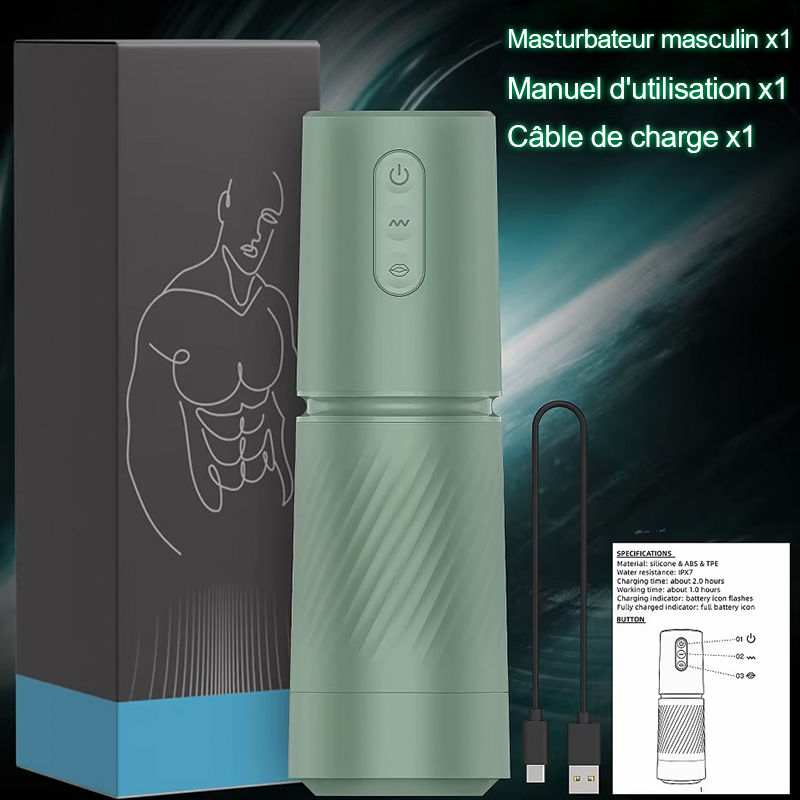 Pompe à pénis à vide 10 succions & 10 vibrations - Pompe d'agrandissement - Masturbateur masculin