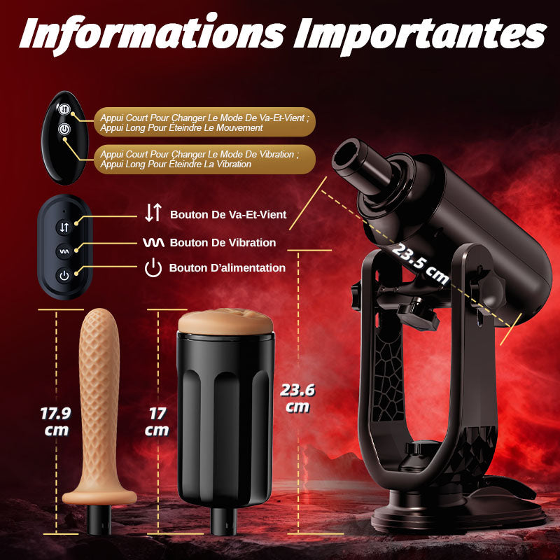 ThrustMax Masturbateur Automatique Mains Libres avec Support