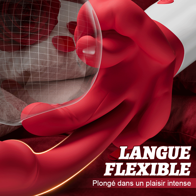 nouveau vibromasseur 4 en 1 amélioré avec léchage de langue, mouvements oscillants, chauffage et stimulation du