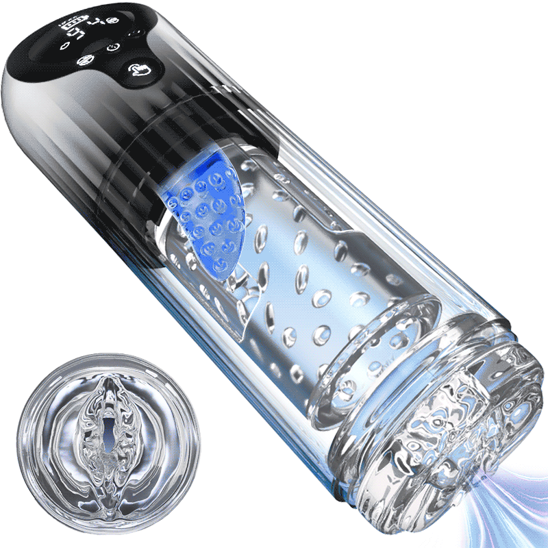 Vortex Male Stroker - 4 niveaux d’aspiration puissants, mode boost à un bouton, facile à nettoyer avec lubrifiant offert