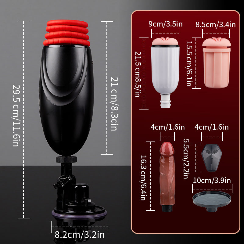 Stella - Machine sexuelle chauffante à double usage avec pénétration automatique et télécommande pour couples