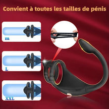 Charger l'image dans la galerie, Sex Toys Plug Anal 3 EN 1 Anals Vibromasseurs Masseurs Télécommande à Anneau de Prostate Vibrant, gode Vibrateur Vîbrant 9 modes Plug Sex Toy, Cockringe Homme Sextoy Vibromasseur vibrant Pour Couple