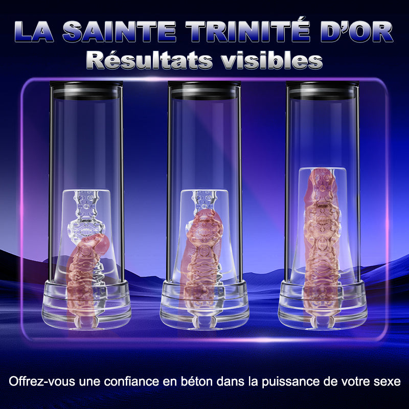 Pompe à pénis 6 modes de succion texture noire mate YINGJUE
