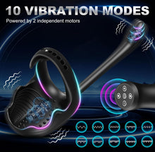 Charger l'image dans la galerie, Anneau pénien rumly à 360 ° avec stimulateur de balle et masseur de prostate