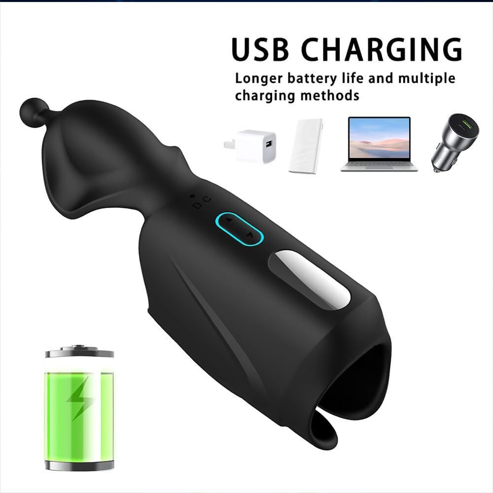 Vibromasseurs Homme, Automatique Masturbateurs Masculins avec 10 Vibrations, Sexes Plaisir Homme Réaliste, Stimulation du Pénis， Masturbateur Electrique, Jouet Sexuel