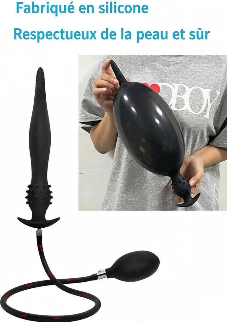 Plug anal gonflable géant 26 cm avec pompe, gode ceinture réglable, boules anales et écarteur anal, jouet sexuel SM extrême pour couples, femmes et hommes