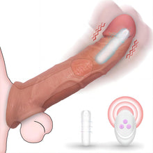 Charger l'image dans la galerie, 8 Inch Vibrating Penis Sleeve with 10 Vibration Modes