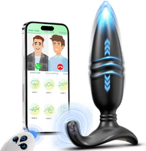 Charger l'image dans la galerie, Plug Anus Vibromasseurs Sex Toys - Masseurs de Prostate Vibrant Sex Toýs Couple Homme, Vibrateur Anal Télécommandé Gode Homme pour Gay Sextoyse Couple Plaisir Homme Sex avec 9 Poussée &amp; Vibration