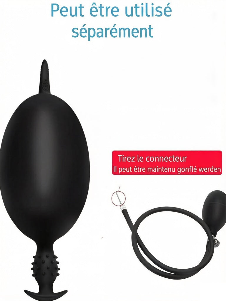 Plug anal gonflable géant 26 cm avec pompe, gode ceinture réglable, boules anales et écarteur anal, jouet sexuel SM extrême pour couples, femmes et hommes