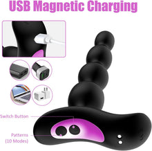 Charger l'image dans la galerie, Shkanla Perles Anales Vibrantes pour Hommes Femmes Couples, Plug Anal Sex Toýs Vibromasseurs avec 10 Modes de Vibration, Rechargeable Stimulateur de Point G Masseur de Prostate Gode Anal en Silicone