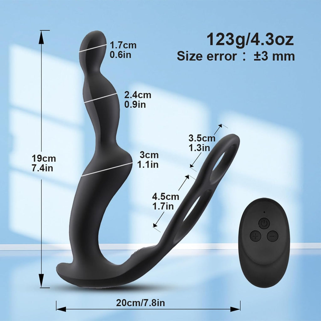 Vibromasseurs anaux à 3 moteurs pour la stimulation de la prostate chez l'homme, avec anneau pénien, plug anal, jouets sexuels, vibromasseurs, godes, jouets sexuels en silicone pour hommes et femmes