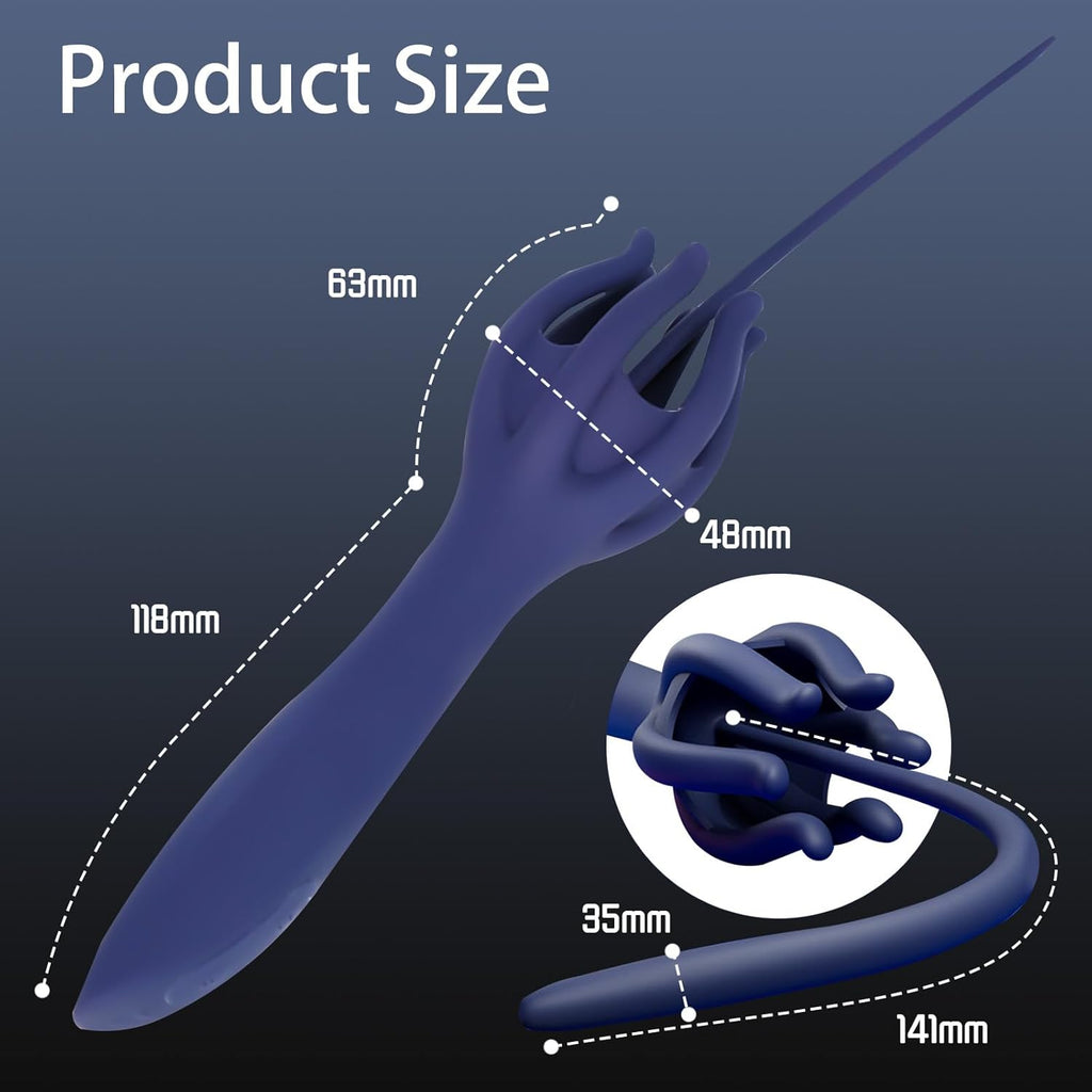 2-IN-1 Sonde Uretre Pénis Vibromasseur Homme Dilatateur Urétral,30 modes de Vibration,Stimulateur Masseurs de Prostate,Dilatateurs Plug Uretre Pénis Masturbateur Homme