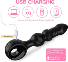 Charger l'image dans la galerie, Perles Anales-Wordone Plugs Anals Vibrants avec 10 Vibrations&amp;7 Poussées, Masseur de Prostate, Jouet Anal pour Adulte, Jouets Sexuels pour Mâles, Vibromasseur Point G Bullet pour Hommes&amp;Femmes