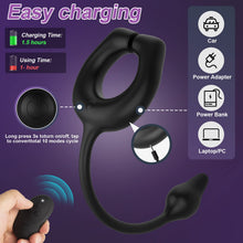 Charger l'image dans la galerie, Anneau pénien magnétique à 10 vibrations