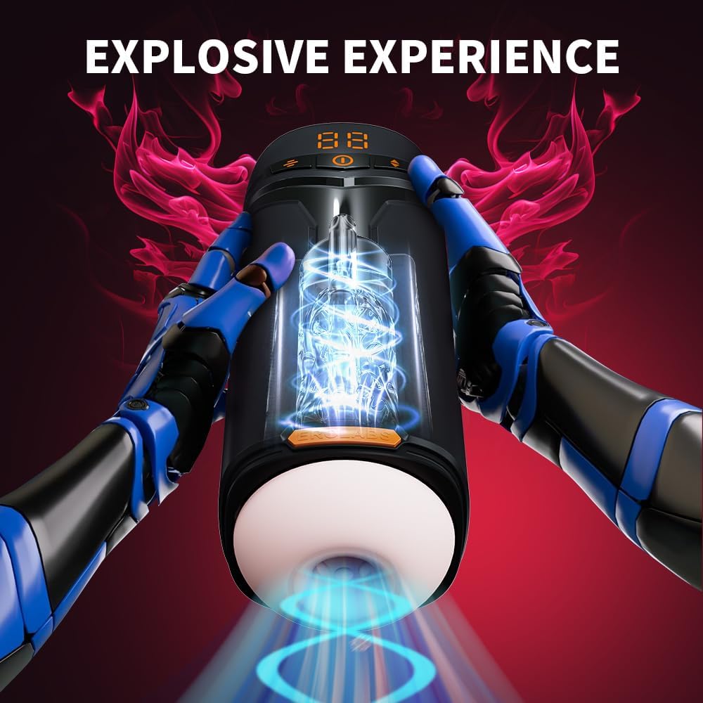 Masturbateur électrique à pompe à vide avec 10 modes de poussée, rotation, vibration et succion