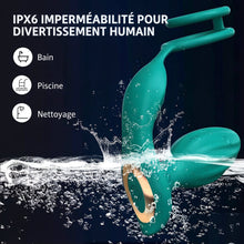 Charger l'image dans la galerie, Vibromasseur anal rotatif à 360° avec fonction de massage de la prostate et télécommande via application, plug anal vibrant avec 9 modes de vibration et 9 modes de rotation, anneaux péniens en silicone et vibromasseurs anaux