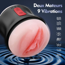 Charger l'image dans la galerie, Sex Toys Masturbateurs Masculins Vibrants - Masturbeuse Homme Realiste Sextoyse pour Homme Sex avec Extrémité Ouverte et 9 Modes Forts Vibrateurs Pénis Masturbateur Automatique Sex Toyspour pour Homme