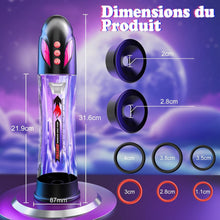 Charger l'image dans la galerie, Pompe à Pénis Sex Toýs Homme - Pompe d'agrandissement du Pénis avec 4 Pression et 4 Modes D'aspiration,Pompe à Pénis Électrique Masturbateurs Masculins Sex Toys pour Hommes Pompe a Pénis pour Homme