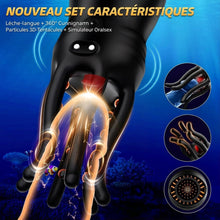 Charger l'image dans la galerie, Masturbateur pour Hommes avec Stimulation du Gland, Jouet Sexuel Vibrant 10 Modes, Set de Vibrateurs pour Sexe Oral et Solitaire, Jouet pour Couples, Poche Moulante