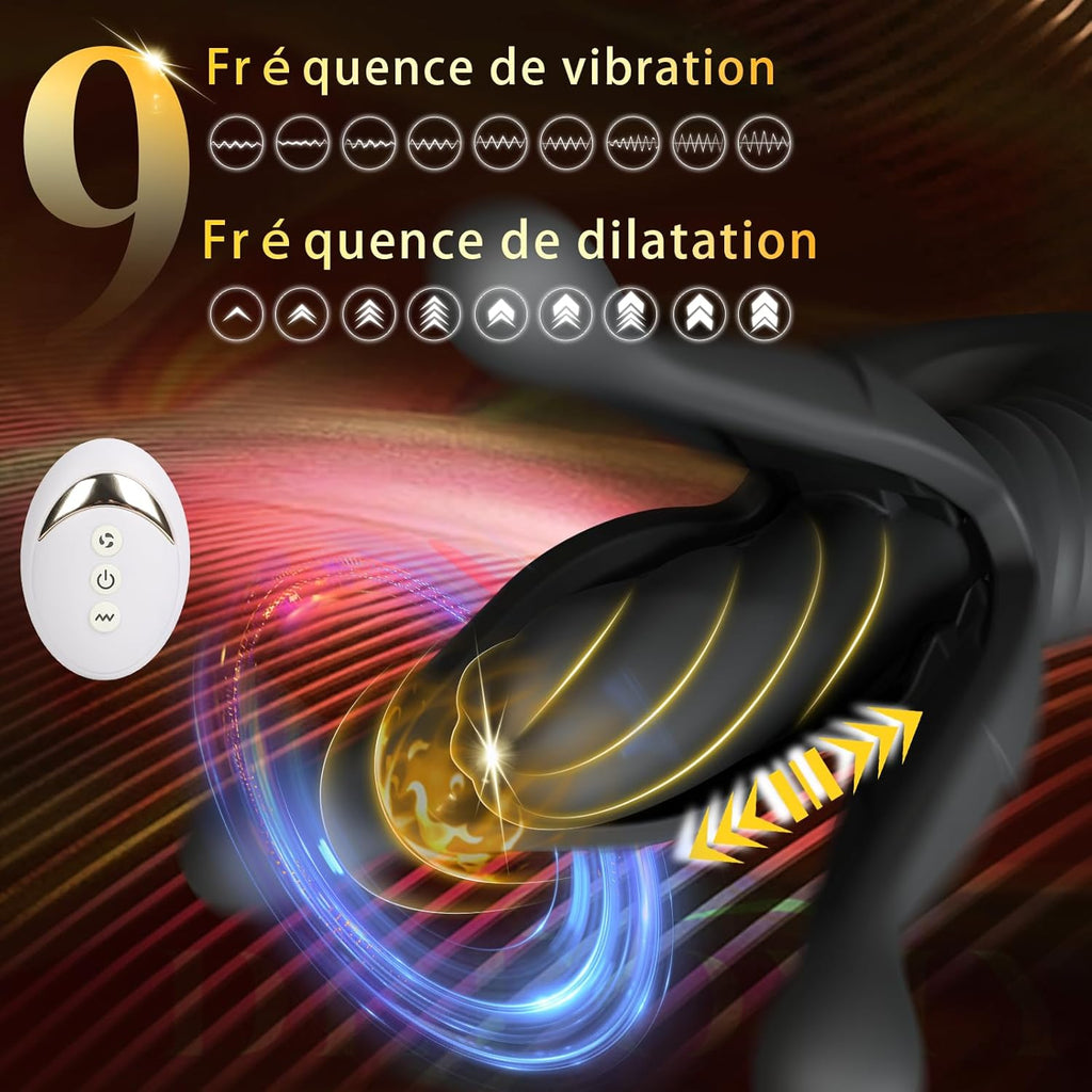 Vibromasseur anal pour hommes stimulation de la prostate vibromasseur anal pour hommes sextoy avec fonction de choc de tension masseur anal pour hommes dilatateur anal