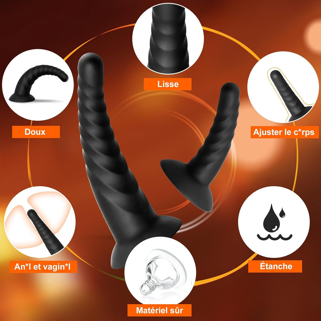 Plug Anal Sex Toýs Femme Hommes et Couples Plug Femme Débutante et Joueurs Avancés Pack de 3 Plugs Anaux en Silicone Sex Toys avec Base à Ventouse Évasée, Masseur de Prostate