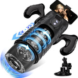 Masturbateurs Masculins Sex Toys avec 7 Modes Télescopiques et Rotations, Masturbateur Homme avec Poignée, Support pour Téléphone et Base à Ventouse Contrôle par Application Sex Toýs Homme