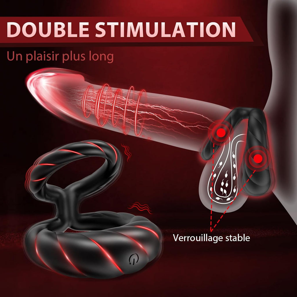 Anneau Penien - Anneau Homme Vibromasseurs Sex Toýs Femme, 10 Modes Sextoyse Homme Sex Anneaux de Pénis Sex Toys, Sextoyse Couple Plaisir Cockring, Sex Toyspour Pour Homme Cockringe Homme