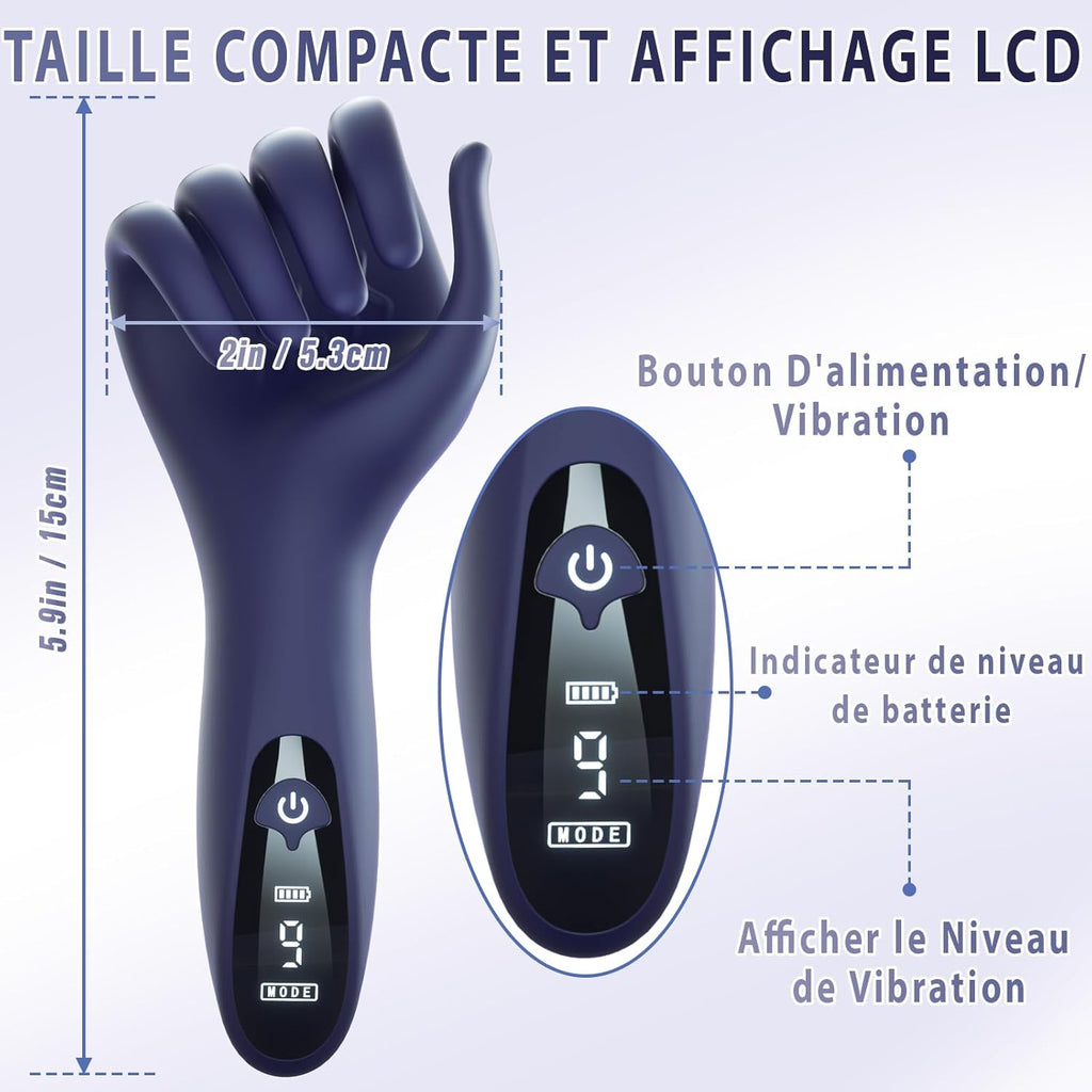 Sex Toýs Homme Masturbateurs Masculins - Sex Toys Vibromasseur Homme Masturbâteur Homme Mains Libres avec 9 Modes de Vibration