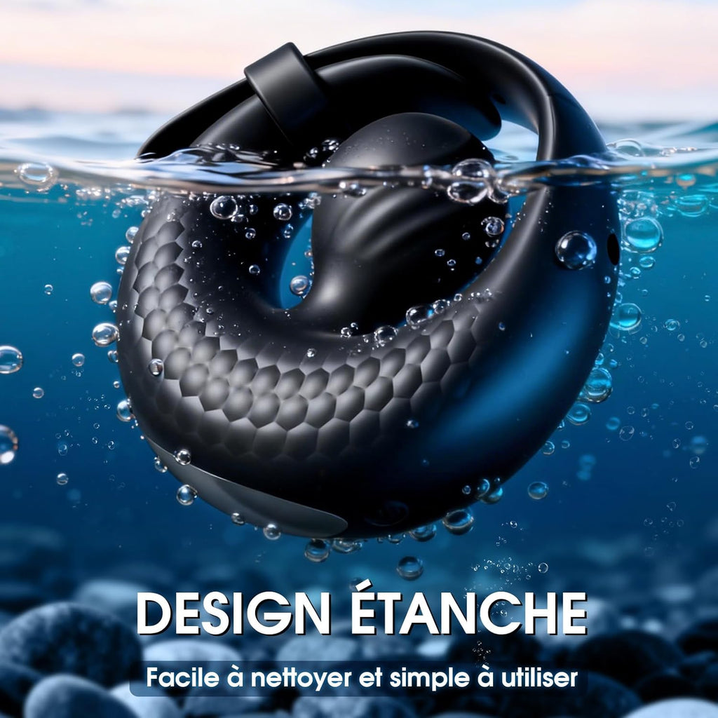 Cock Ring Vibromasseurs Sextoy Homme avec 10 Vibrations, Anneau Penien - Anneau Homme Réglable APP Anneau Vibrant Pénis Clitoridienne Jouet Sexualité Couple