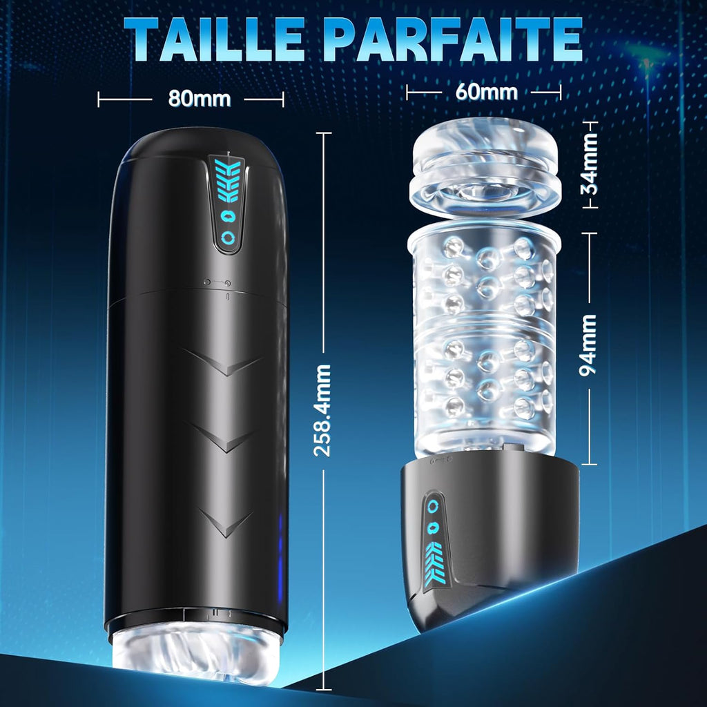 Masturbeuse Homme Sex Toys, Masturbateurs Masculins Mains Libres avec 7 Modes d'aspiration et 7 Modes de Rotation, Masturbateur Automatique Vaginette Ultra Réaliste Sextoyse Homme Sex Manuels