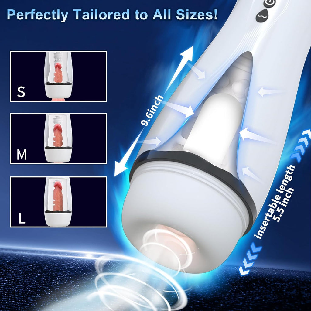 Masturbateurs Masculins Sex Toýs Homme - Masturbateur Homme avec 10 Succion & Vibration & Échappement, Masturbâteur Homme Mains Llibres avec 3D Vaginette Ultra Réaliste, Sex Toys Homme