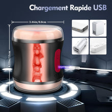 Charger l'image dans la galerie, Sex Toys Masturbateurs Masculins Vibrants - Masturbeuse Homme Realiste Sextoyse pour Homme Sex avec Extrémité Ouverte et 9 Modes Forts Vibrateurs Pénis Masturbateur Automatique Sex Toyspour pour Homme