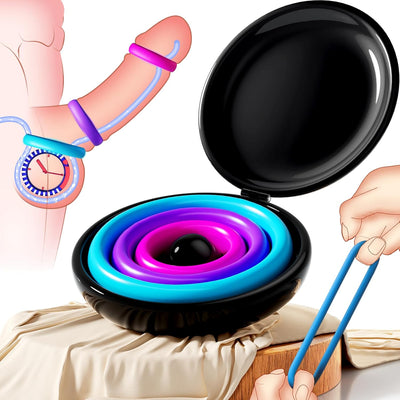 【3 pièces anneaux de pénis colorés】Jouets sexuels adultes et jeux juguetes sexuales para hombres Trois couleurs et tailles différentes de jouets sexuels masculins anneaux de pénis juguetes sexuales