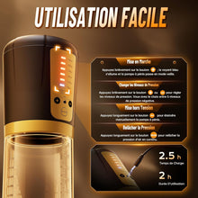 Charger l'image dans la galerie, Pompes à Pénis Masturbateur Sex Toýs Homme - Masturbâteur Homme Mains Libres avec 5 Succions et 6 Anneaux Péniens, Pompe a Penisse Électrique pour Agrandir son Pénis Masturbateurs Masculins Sex Toys