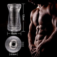 Charger l'image dans la galerie, Masturbâteur pour Homme, Coupe du Masturbateur Masculin Transparent Érotiques Entraîneur de Pénis, Cavité Buccale Vaginal Texture 2 Trous Masturbâteurs Jouet Sexuel pour Homme