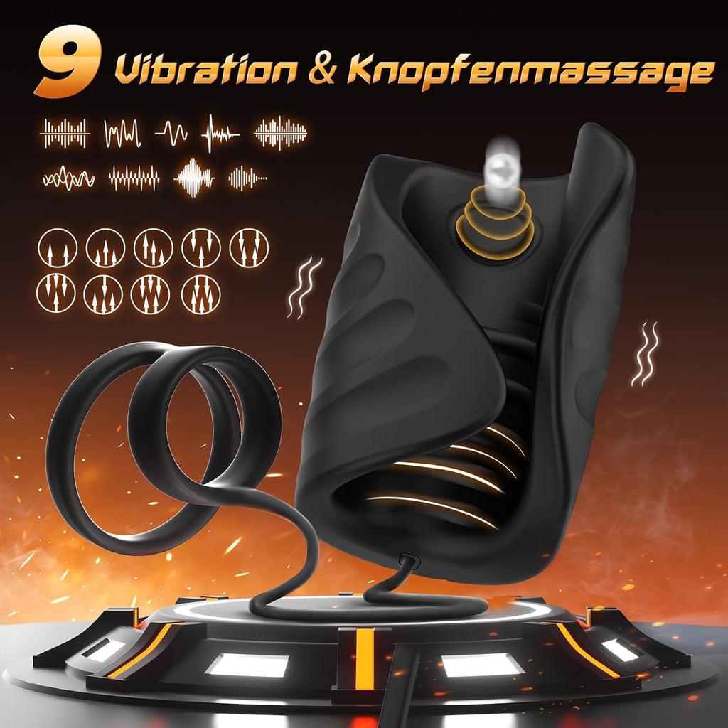 Masturbateurs Masculins Masturbâteur Homme Mains Libres avec 9 Vibrations & Contrôle APP, Masturbateur Masturbeuse Homme